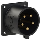 PC ELECTRIC - CEE-Anbaugerätestecker 70x70 gerade 32A 5p 6h IP44 schwarz