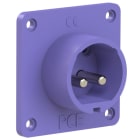 PC ELECTRIC - CEE-Anbaugerätestecker gerade 70x70mm 32A 2p 24VAC 50/60Hz IP44 TWIST
