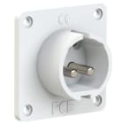 PC ELECTRIC - CEE-Anbaugerätestecker gerade 70x70mm 16A 2p 42VAC 50/60Hz IP44 TWIST
