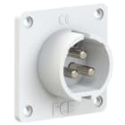 PC ELECTRIC - CEE-Anbaugerätestecker gerade 70x70mm 16A 3p 42VAC 50/60Hz IP44 TWIST