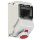 PC ELECTRIC - CEE-Wandsteckdose mit Fenster 16A 3p 9h IP67