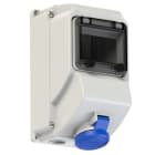 PC ELECTRIC - CEE-Wandsteckdose mit Fenster 16A 3p 6h IP44