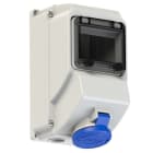 PC ELECTRIC - CEE-Wandsteckdose mit Fenster 16A 4p 9h IP44