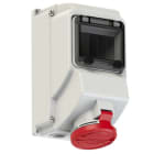 PC ELECTRIC - CEE-Wandsteckdose mit Fenster 32A 4p 6h IP44