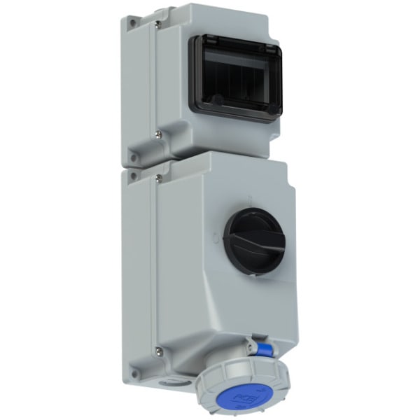 PC ELECTRIC - CEE-Steckdose abschaltbar DIN 63A 5p 9h IP66/IP67