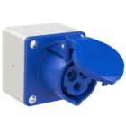 PC ELECTRIC - CEE-Aufputzdose 75x75 (blind) gerade 16A 3p 6h IP44