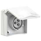PC ELECTRIC - CEE-Anbausteckdose Design 16A 3p 9h IP44 (weiß)