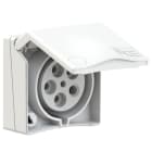 PC ELECTRIC - CEE-Anbausteckdose Design 32A 5p 4h IP44 (weiß)