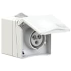 PC ELECTRIC - CEE-Wandsteckdose (AP) Design 16A 3p 6h IP44 (weiß)