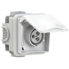 PC ELECTRIC - CEE-Unterputzsteckdose inkl. UP-Dose Design 16A 3p 9h IP44 (weiß)