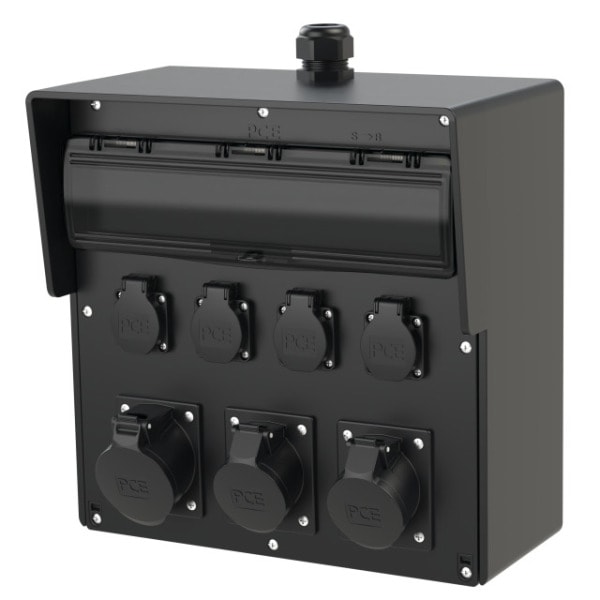 PC ELECTRIC - Wandverteiler Vollgummi Baureihe Bruck BV 32/5 2x16/5 4xSSD M32o H MI Ea