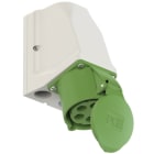 PC ELECTRIC - CEE-Wandsteckdose durchschleifbar 32A 5p 2h IP44