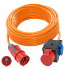 PC ELECTRIC - Verlängerungsleitung 50m H07BQ-F 5G2,5 orange PUR PW CEE16/2xSSD+CEE16