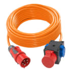 PC ELECTRIC - Verlängerungsleitung 25m H07BQ-F 5G2,5 orange PUR Stecker CEE16/2xSSD+CEE16