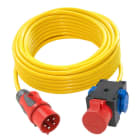 PC ELECTRIC - Verlängerungsleitung 10m N07V3V3-F 5G2,5 gelb K35 Stecker CEE16/2xSSD+CEE16