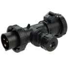 PC ELECTRIC - CEE Stecker 16A 3p mit Kupplung und Kabelauslass IP67 (T-Connect) schwarz