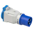 PC ELECTRIC - CEE-Adapter 16A 3p 6h auf Schutzkontaktsteckdose (dänisch) IP44