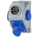 PC ELECTRIC - CEE-Wandsteckdose COMBO-POL 16A 3p 6h IP44