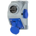 PC ELECTRIC - CEE-Wandsteckdose COMBO-POL 32A 3p 6h IP44