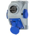 PC ELECTRIC - CEE-Wandsteckdose COMBO-POL 32A 3p 6h IP44