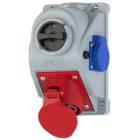 PC ELECTRIC - CEE-Wandsteckdose COMBO-POL 32A 4p 6h IP44