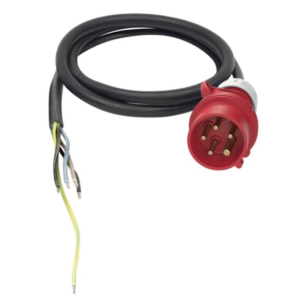 PC ELECTRIC - Geräte Anschlussleitung 2m H07RN-F 5G1,5 schwarz mit CEE Stecker 16A 5p 400V