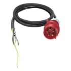 PC ELECTRIC - Geräte Anschlussleitung 2m H07RN-F 5G6 schwarz mit CEE Stecker 32A 5p 400V