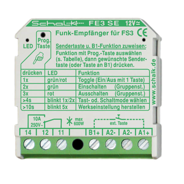 SCHALK - Funk-Empfänger-Relais FE3SE 12V UC