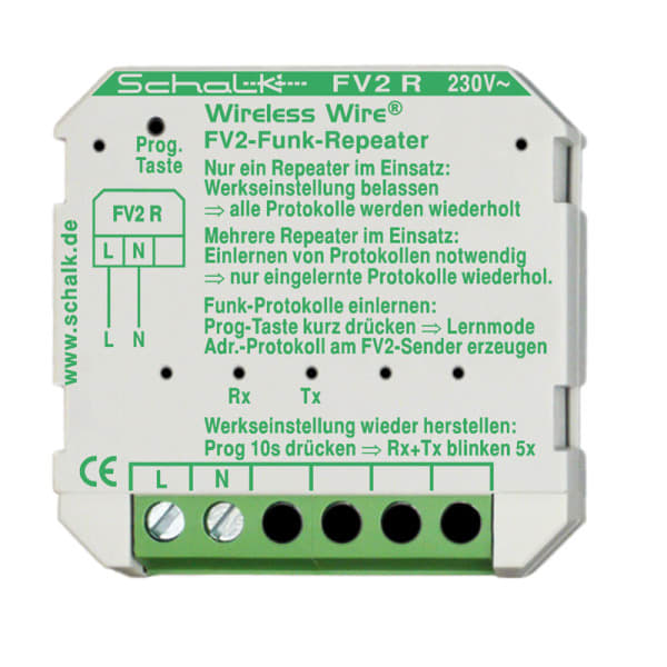 SCHALK - Funk-Repeater für FV2-System, 230V AC (UP)