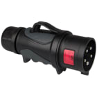 PC ELECTRIC - CEE-Stecker 32A 5p 6h schwarz GRIP