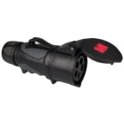PC ELECTRIC - CEE-Kupplung 32A 5p 6h schwarz GRIP