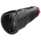 PC ELECTRIC - Taurus2 Vollgummi-Kupplung nat IP20 (schwarz/rot)