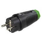 PC ELECTRIC - Taurus2 Vollgummi-Stecker nat IP54 (schwarz/grün)