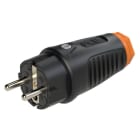PC ELECTRIC - Taurus2 Vollgummi-Stecker 2SL IP54 (schwarz/orange)