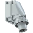 PC ELECTRIC - CEE-Wandgerätestecker 63A 5p 1h IP67 POWER TWIST