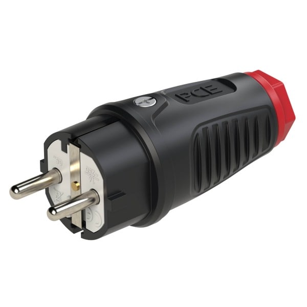 PC ELECTRIC - Schutzkontaktstecker Taurus2 Gummi nat IP54