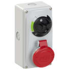 PC ELECTRIC - CEE-Steckdose abschaltbar kompakt 16A 4p 6h IP44/IP54 Knock Out