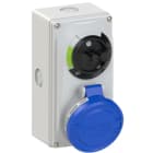 PC ELECTRIC - CEE-Steckdose abschaltbar kompakt 32A 3p 6h IP44/IP54 Knock Out