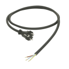 PC ELECTRIC - Geräte Anschlussleitung 10m H07RN-F 3G1,5 schwarz mit Schutzkontaktstecker