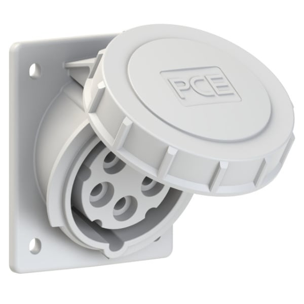 PC ELECTRIC - CEE-Anbausteckdose schräg (80x97mm) 16A 5p 1h IP67