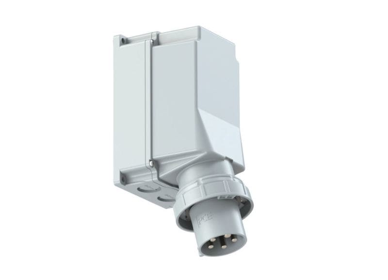 PC ELECTRIC - CEE-Wandgerätestecker 125A 5p 1h IP67 POWER TWIST