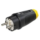 PC ELECTRIC - Taurus2 Gummi-Stecker 2SL IP54 (schwarz/gelb)