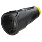 PC ELECTRIC - Taurus2 Vollgummi-Kupplung nat IP20 (schwarz/gelb)