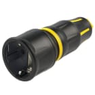 PC ELECTRIC - Schutzkontaktkupplung nat LED IP20 gelb Serie TopTaurus2