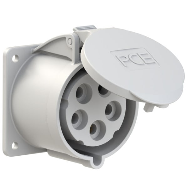 PC ELECTRIC - CEE-Anbausteckdose gerade (75x75mm) 32A 5p 1h IP44/IP54