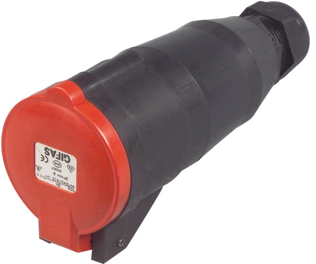 GIFAS - Vollgummi-CEE-Kupplung 5x32A 400V IP44