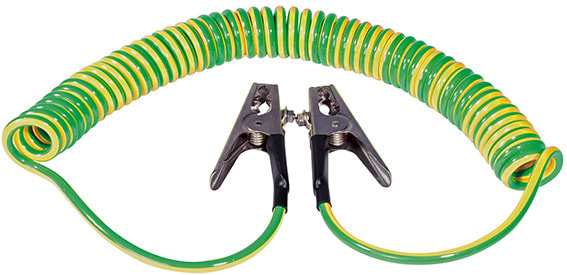 GIFAS - Erdungsspiralkabel mit Erdklemmen verchromt, 6 mm2
