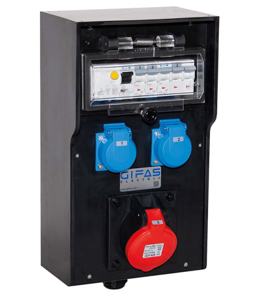 GIFAS - Steckdosenverteiler AP, 1xCEE 63A 400V