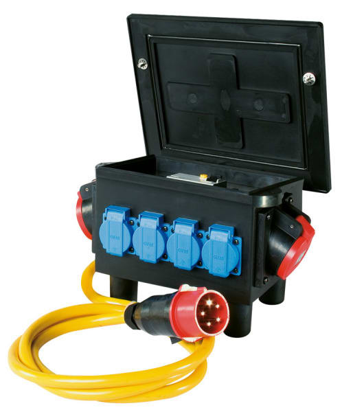 GIFAS - Steckdosenverteiler mobil, 2xCEE16 4xSchuko + FI