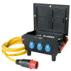 GIFAS - Steckdosenverteiler mobil, 1xCEE32 2xCEE16 3xSchuko + FI&LSS